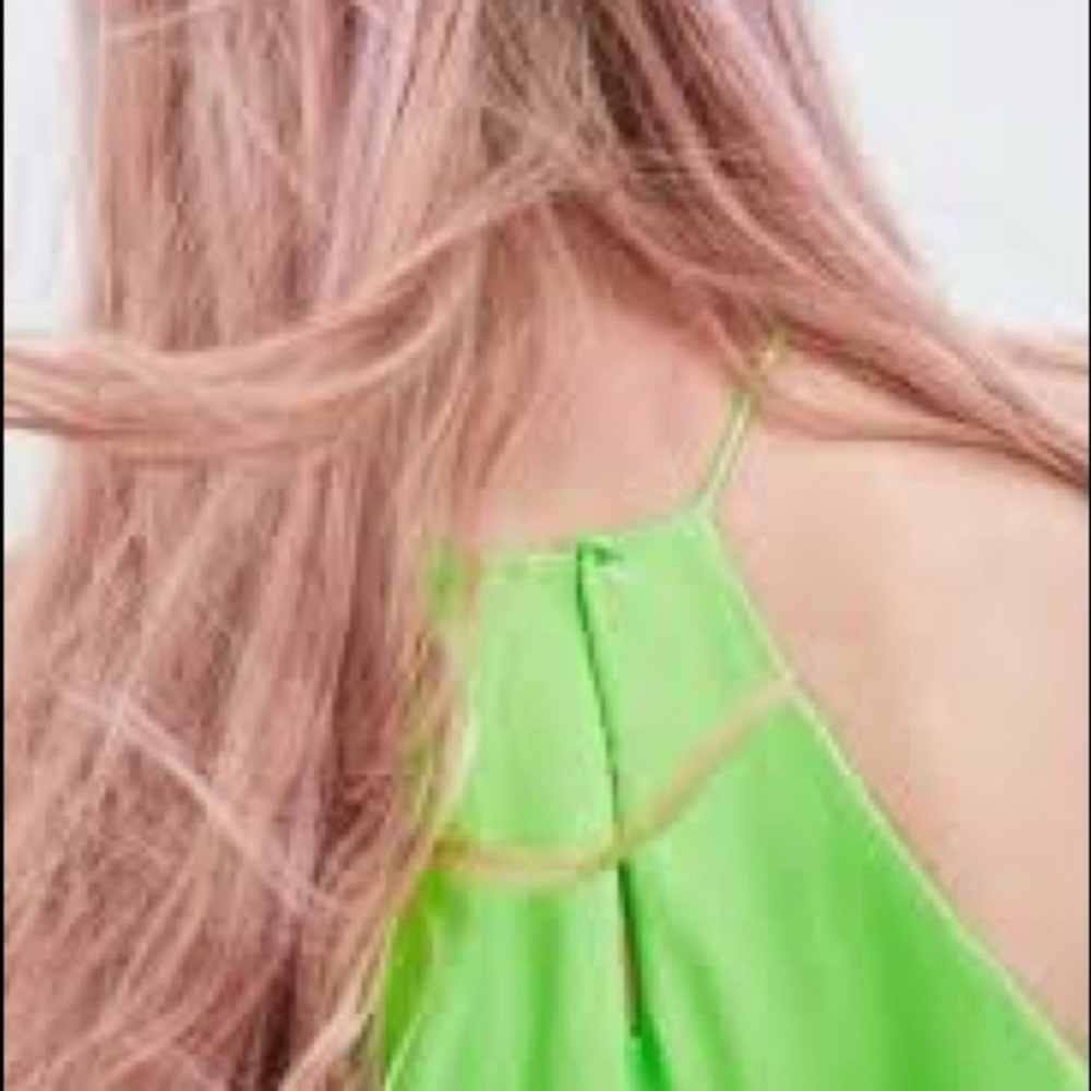 NWT Zara neon green Halter Top sleeveless - Picture 5 of 7